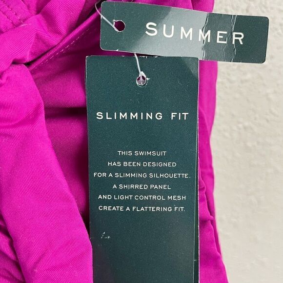 NWT Lauren Ralph Lauren Magenta Two-Piece Swimsuit Sizes 6 or 10 - Picture 6 of 7